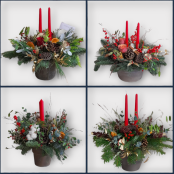 Christmas Candle Pot