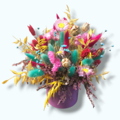 Dried Floral Arrangement bright mix